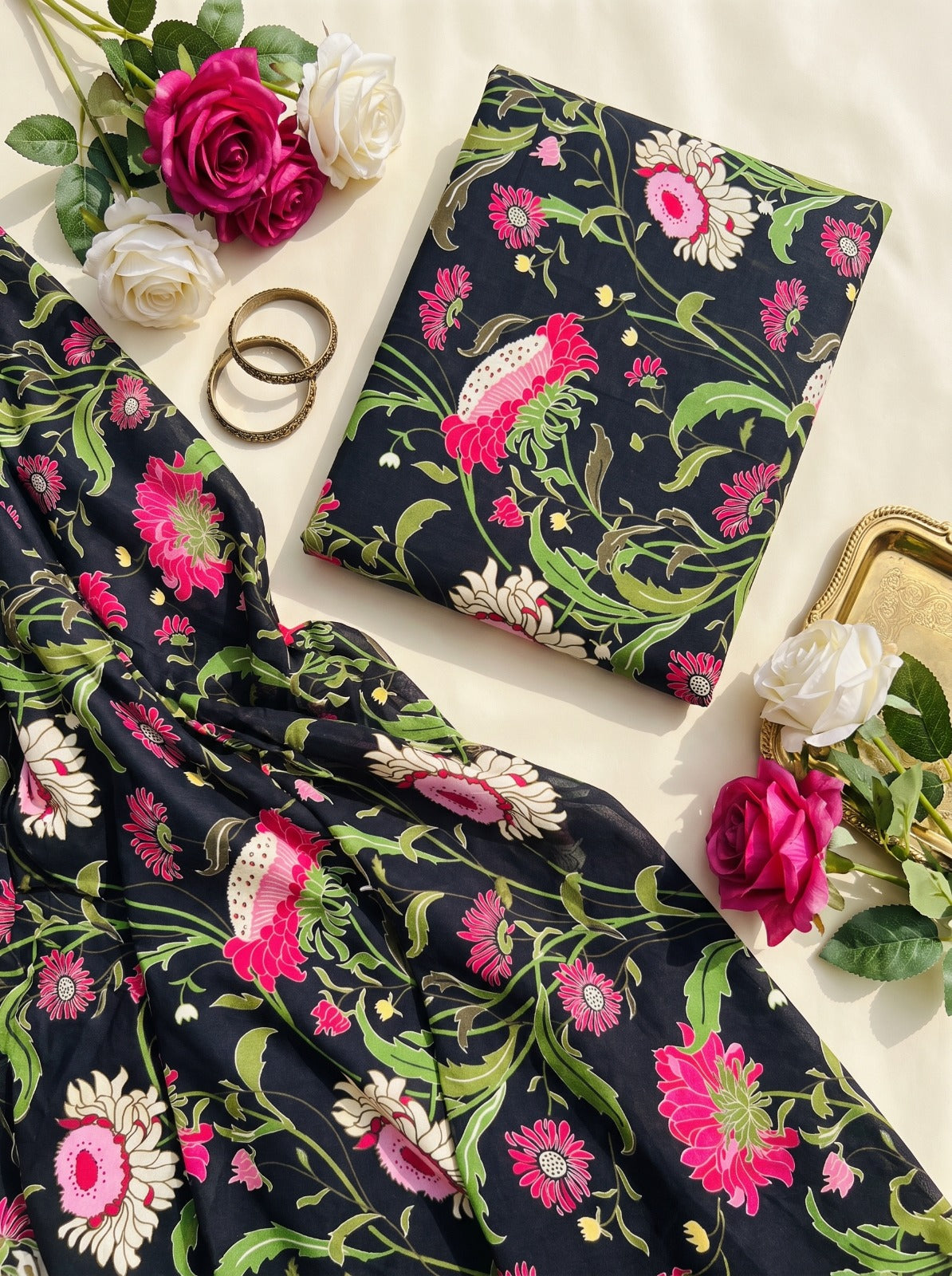 Ethnic by Osma Printed Linen 2-Piece Suit
