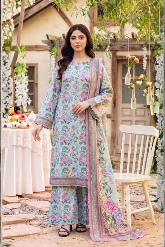 Safina Premium Printed Viscose 3-Piece Unstitched Suit