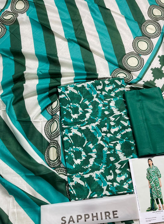 Sapphire Bana Dora Printed Lawn 3-Piece Suit