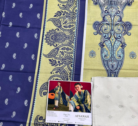 AFSANAH Premium Printed Khaddar 3 Piece