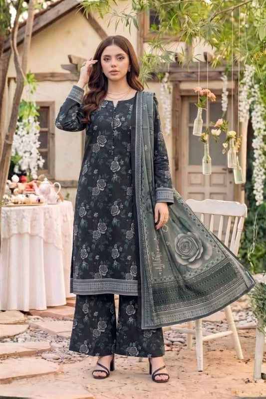 Safina Premium Printed Viscose 3-Piece Unstitched Suit