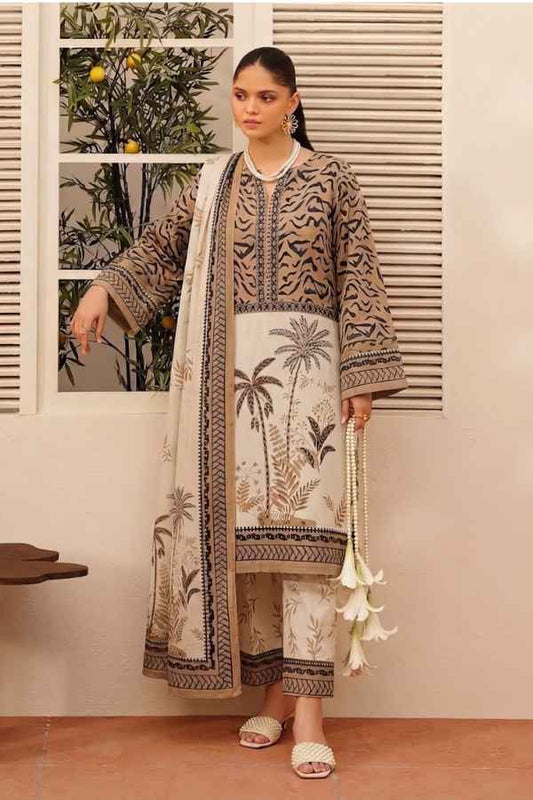 Sapphire Printed Shamooz Silk 3Pc Suit