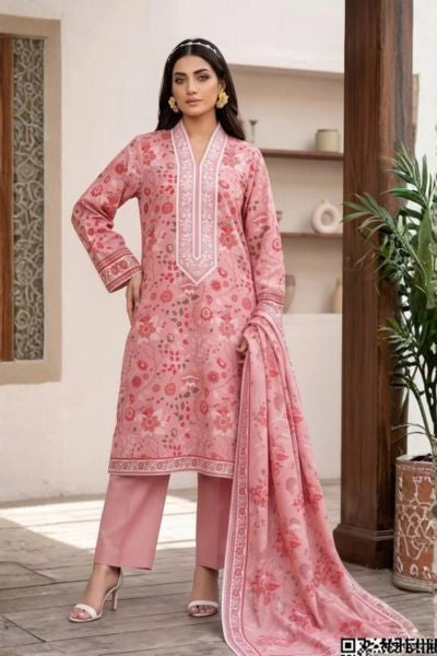 Mashaim Printed Khaddar | Digital Printed 3-Piece Khaddar Suit