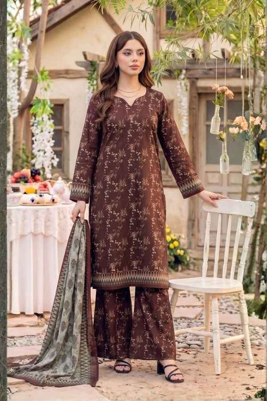 Safina Premium Printed Viscose 3-Piece Unstitched Suit