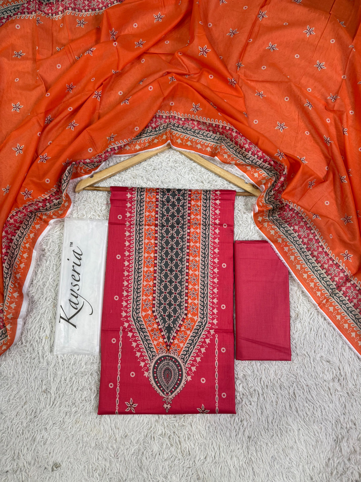 Kayseria Unstitched 3 Piece Suit for Women