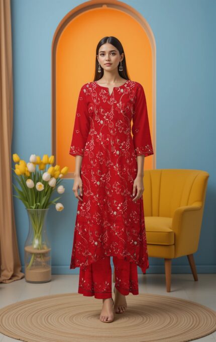 Ujala Embroidered Lilan 2 PCs