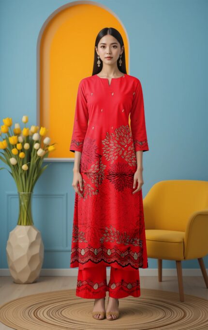 Elham Embroidered Lilan 2PCs