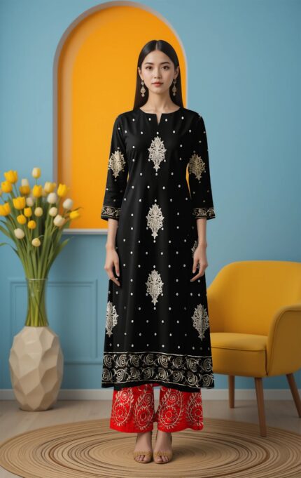 Elham Embroidered Lilan 2PCs