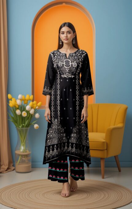 Elham Embroidered Lilan 2PCS